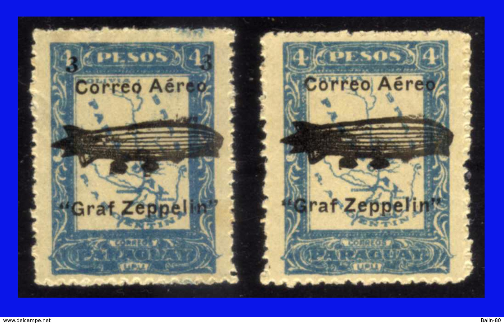 1931 - Paraguay - Sc.  C 54 - C 55 - ZEPPELIN - MNH - PA- 271 - Gran Lujo Centrjes + - Zeppelines