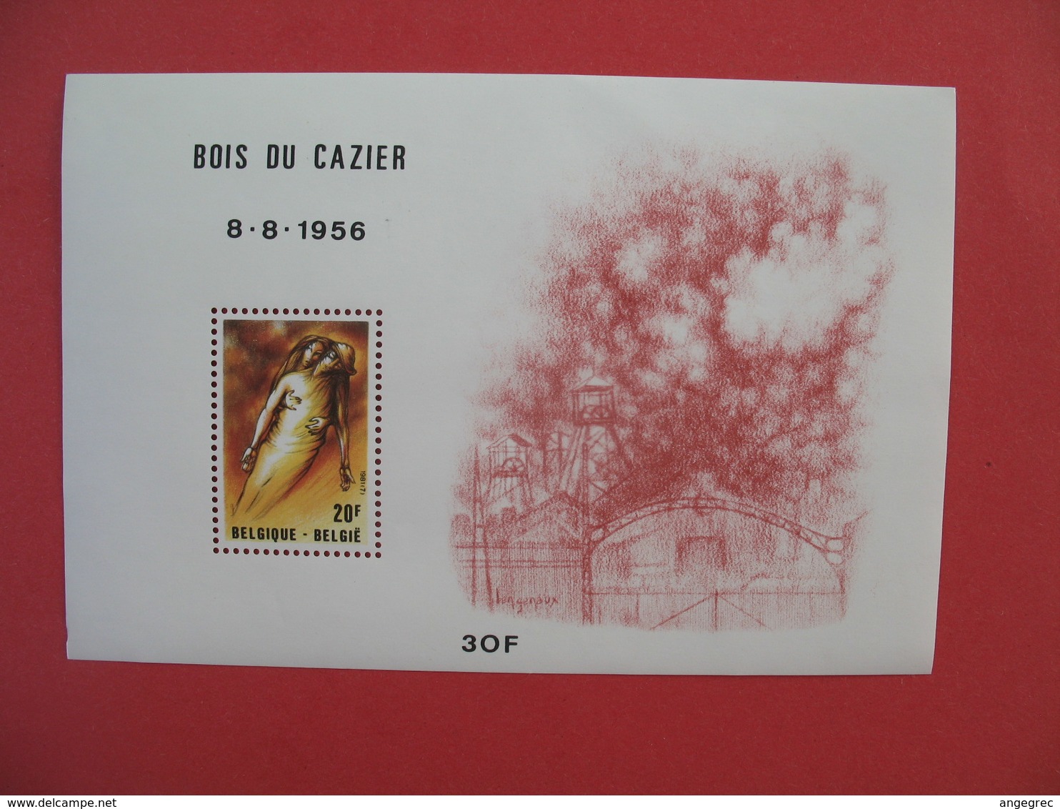 Bloc Feuillet    Belgique 1956  Bois Du Cazier - 1924-1960