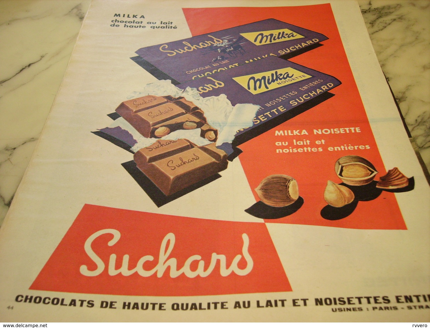 ANCIENNE PUBLICITE CHOCOLAT MILKA  SUCHARD 1960 - Affiches