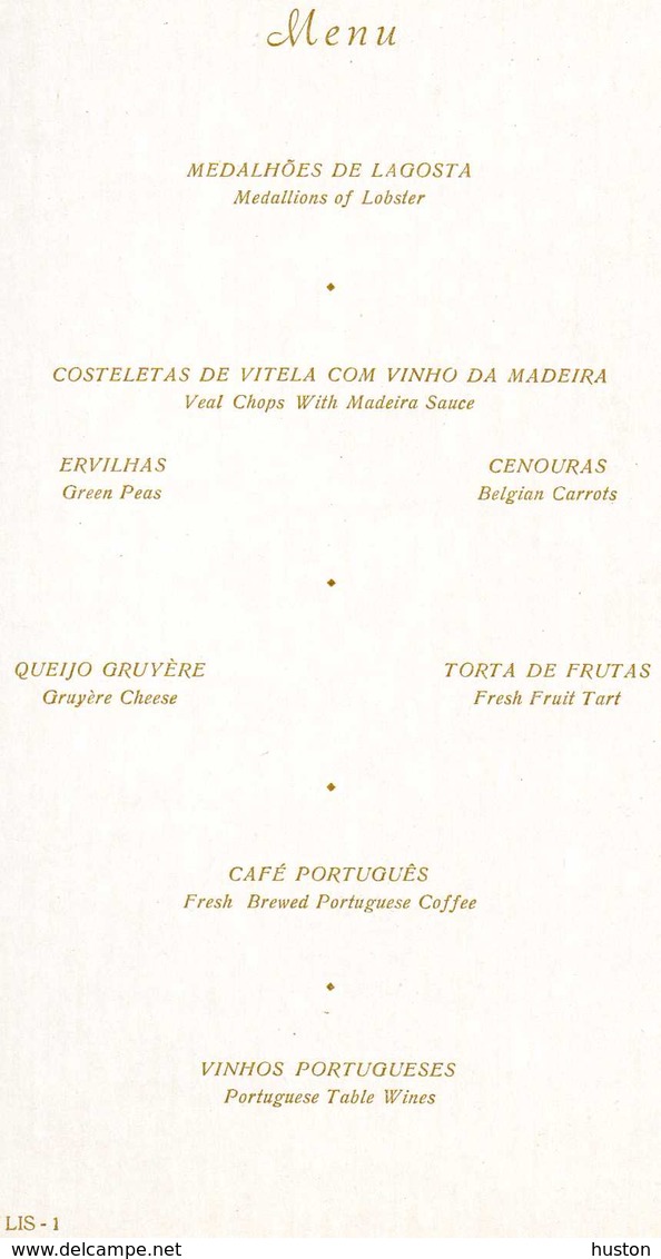 MENU - TAP - CORRIDINHO ALGARVE - Danses Du Portugal N° 6 - Menus