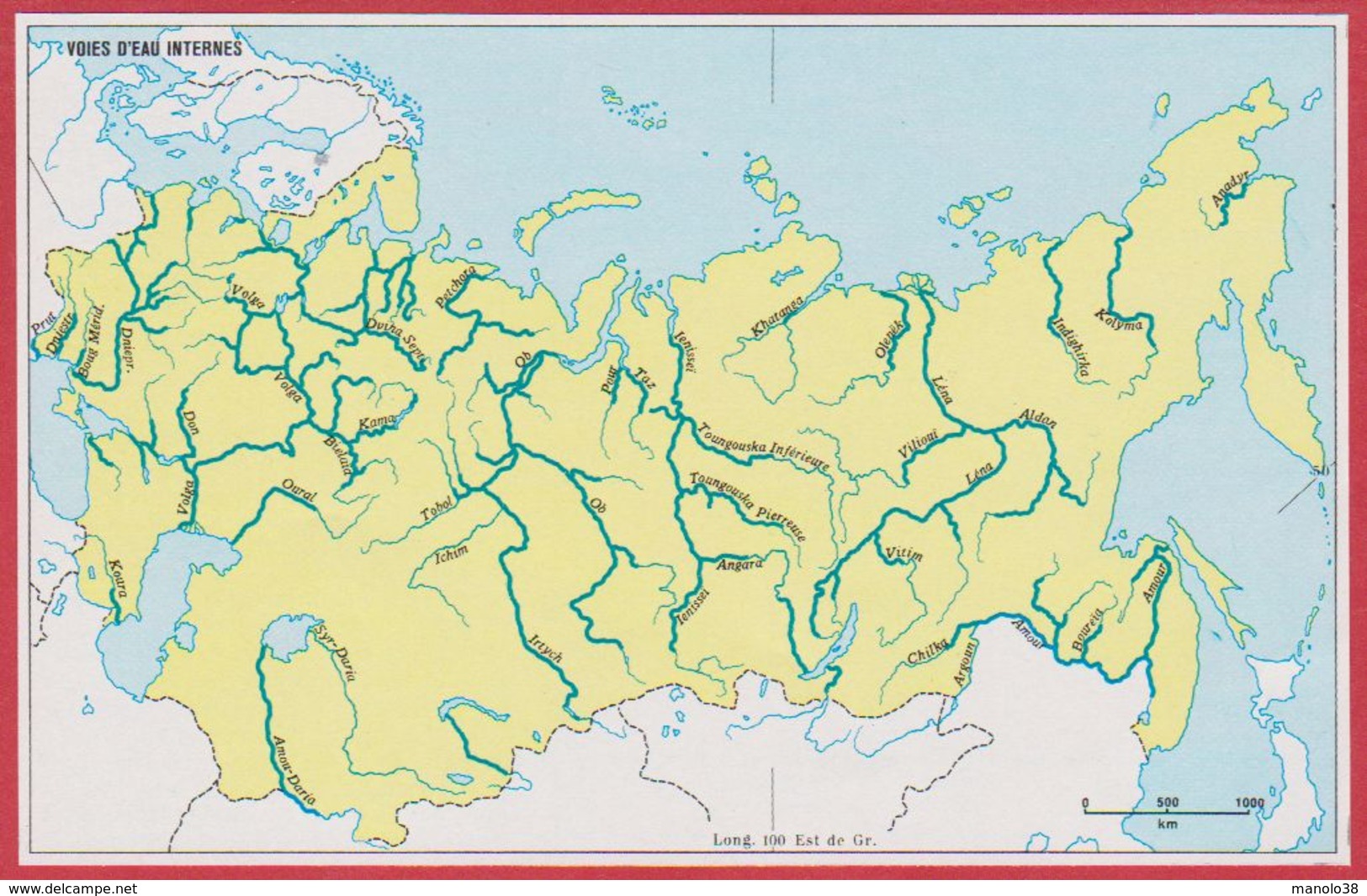 Principaux Fleuves En Russie. Encyclopédie De 1970. - Autres & Non Classés