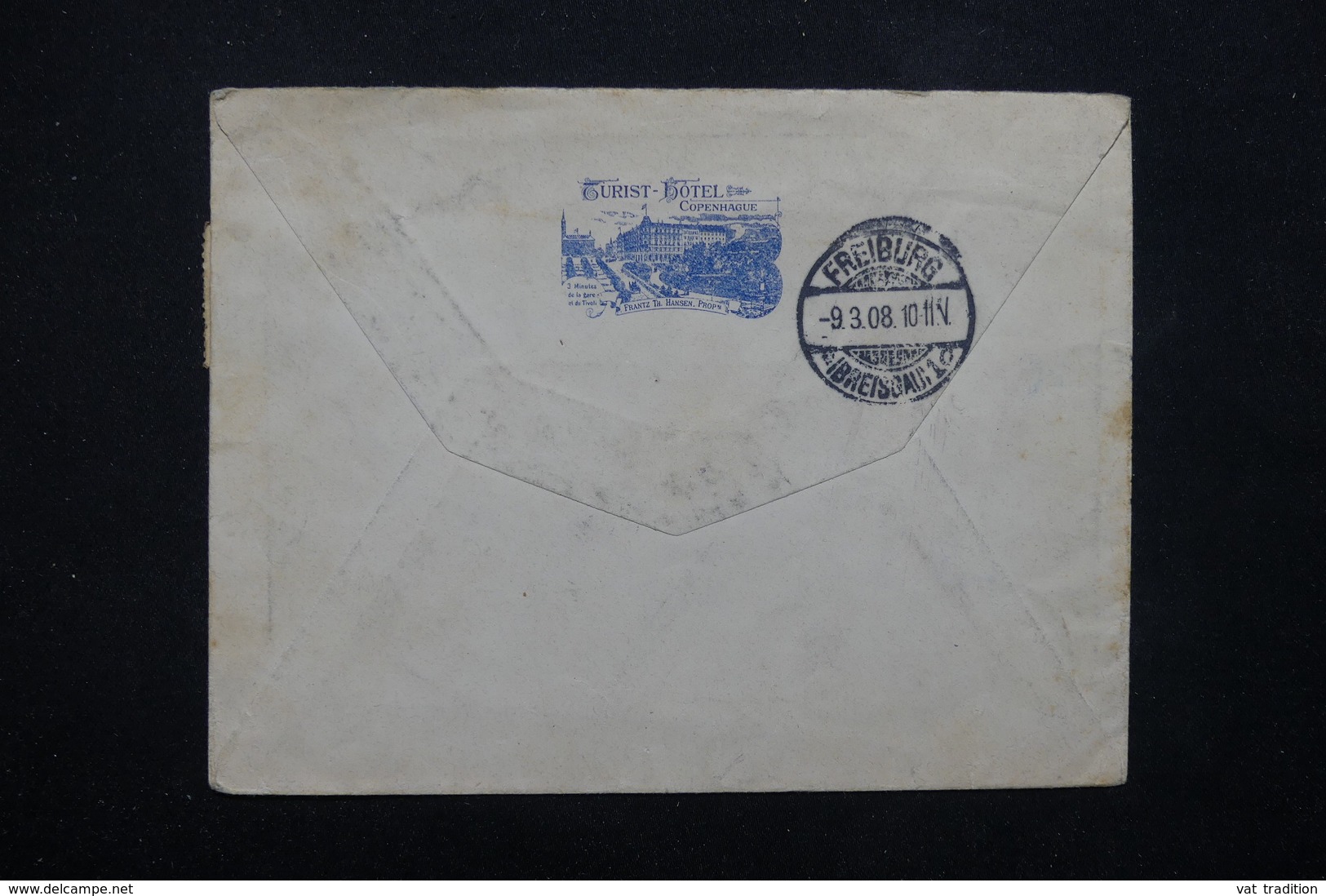 DANEMARK - Enveloppe D 'Hôtel De Copenhague En 1906 Pour Freiburg , Affranchissement Varié Plaisant - L 23308 - Cartas & Documentos