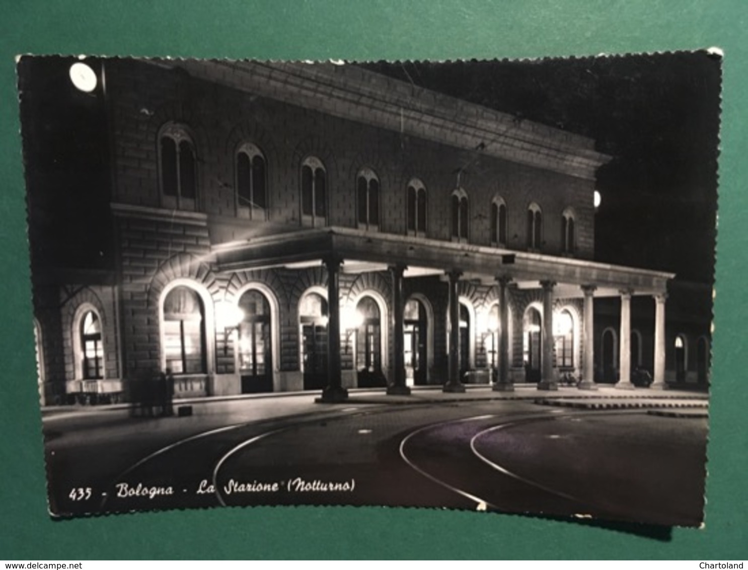 Cartolina Bologna La Stazione - Notturno - 1960 - Bologna