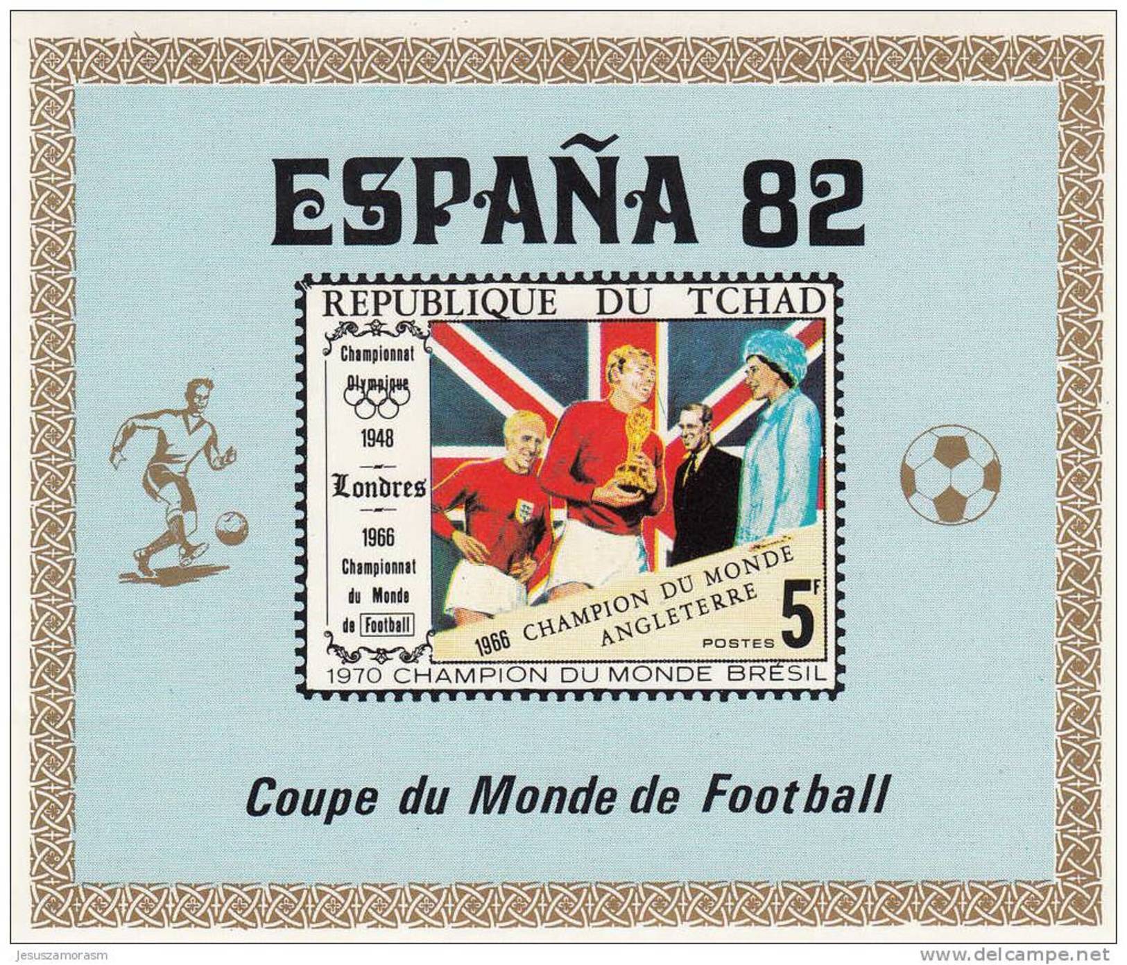 Tchad 4 Hb De Futbol - 1982 – Espagne