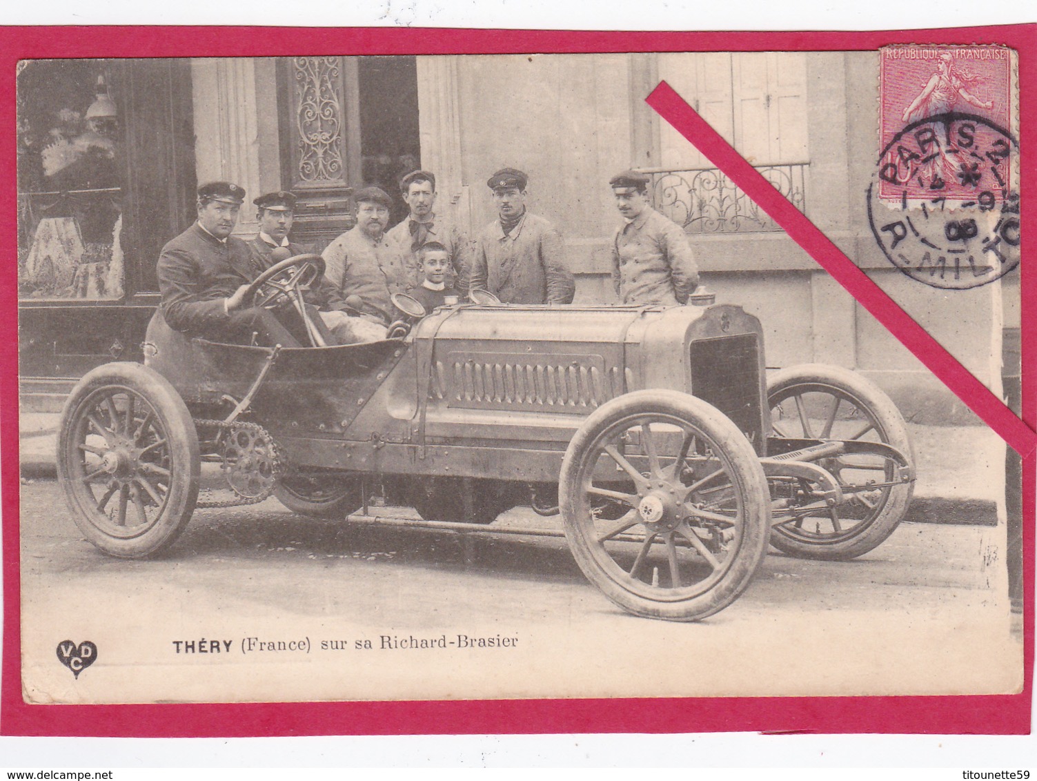 63-Coupe Gordon Bennett 1905 Organisée Par Les Frères Michelin --Léon Théry Sur Sa RICHARD-BRASIER-VOITURE ANCIENNE - Autres & Non Classés