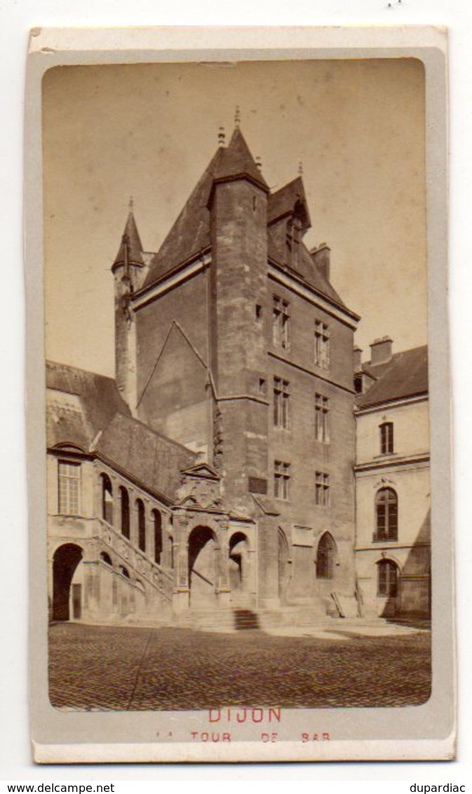 DIJON, Tour De Bar : Photo Albuminée, Contrecollée Sur Carton Fort, Datée 8 Août 1875, Très Bon état. - Anciennes (Av. 1900)