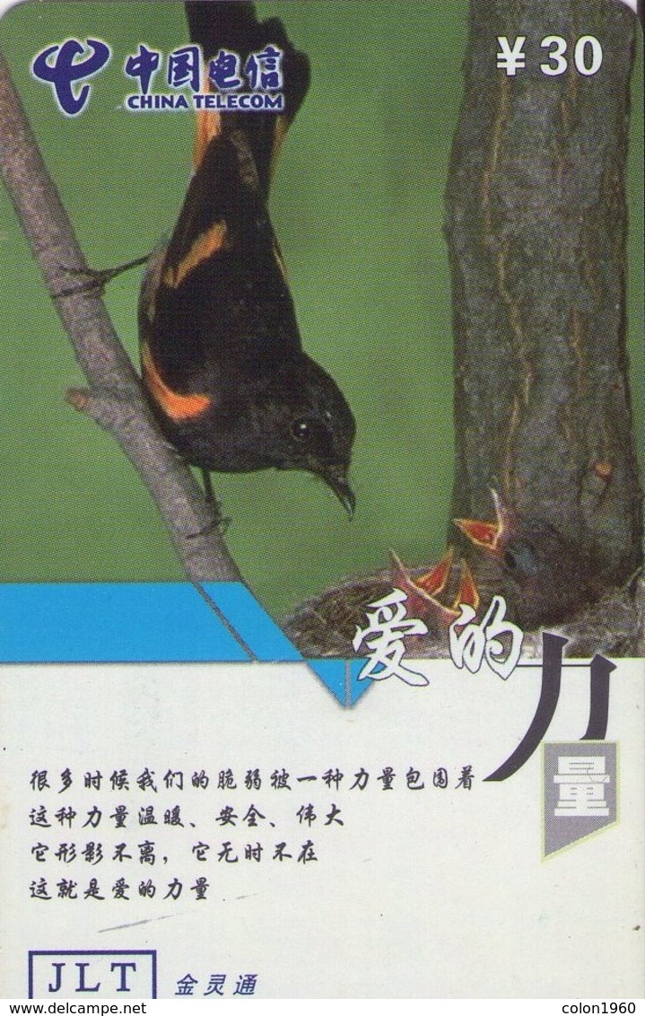 TARJETA TELEFONICA DE CHINA. AVES - BIRDS. MY-JLT-2004-9-36-(4-4). (642). - Otros & Sin Clasificación