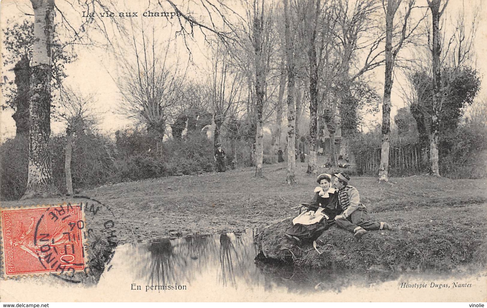 A-19-2450 :  TROGNE. TROGNES. ARBRE REMARQUABLE. LA VIE AUX CHAMPS. LE SOLDAT.EN PERMISSION. - Árboles