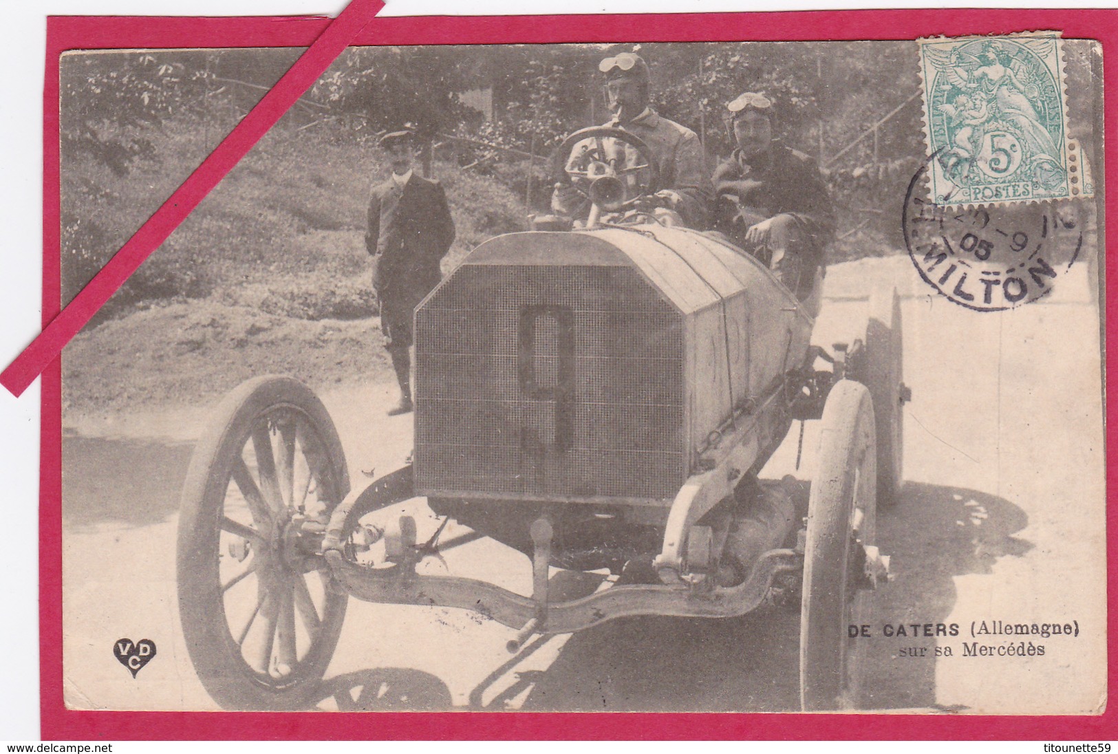 63-Coupe Gordon Bennett 1905 Organisée Par Les Frères Michelin-DE CATERS (Allemagne) Sur Sa MERCEDES -VOITURE ANCIENNE - Autres & Non Classés