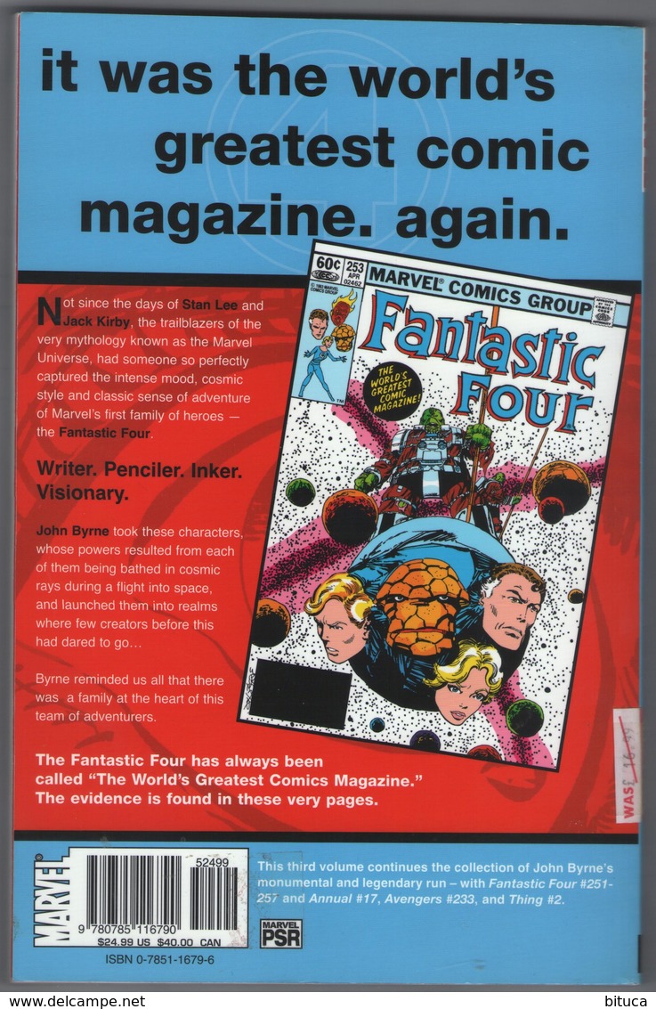 MARVEL FANTASTIC FOUR VISIONARIES Y JOHN BYRNE BON ETAT & TRèS RARE - Other & Unclassified