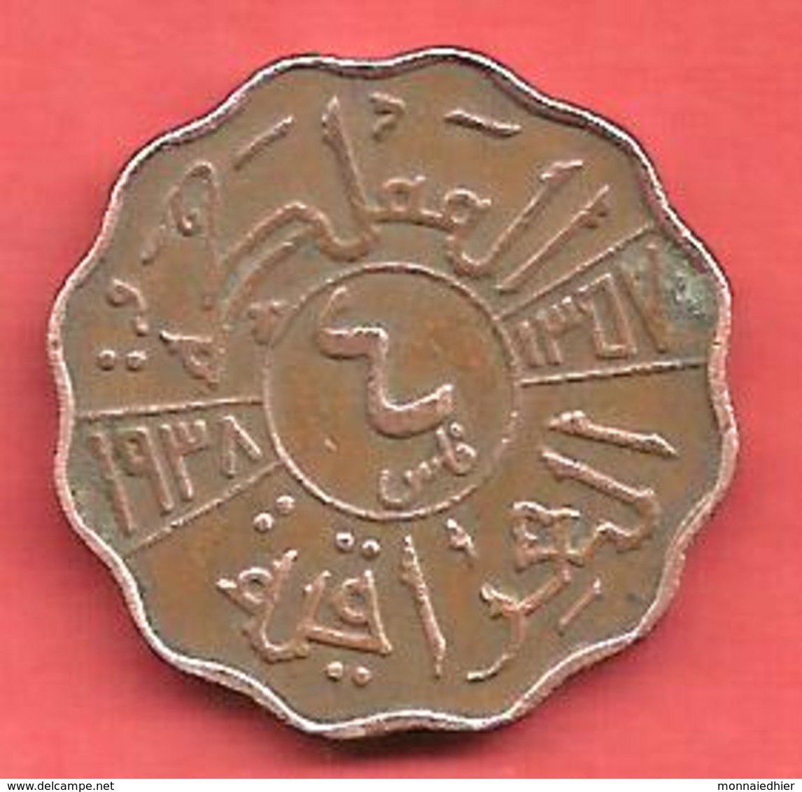 4 Fils , IRAC , Bronze , 1938 , N° KM # 105b - Iraq