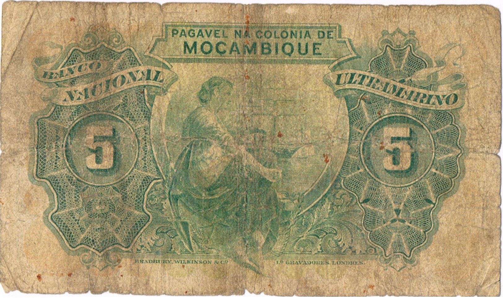MOÇAMBIQUE - 5 ESCUDOS - 1945 - Mozambique