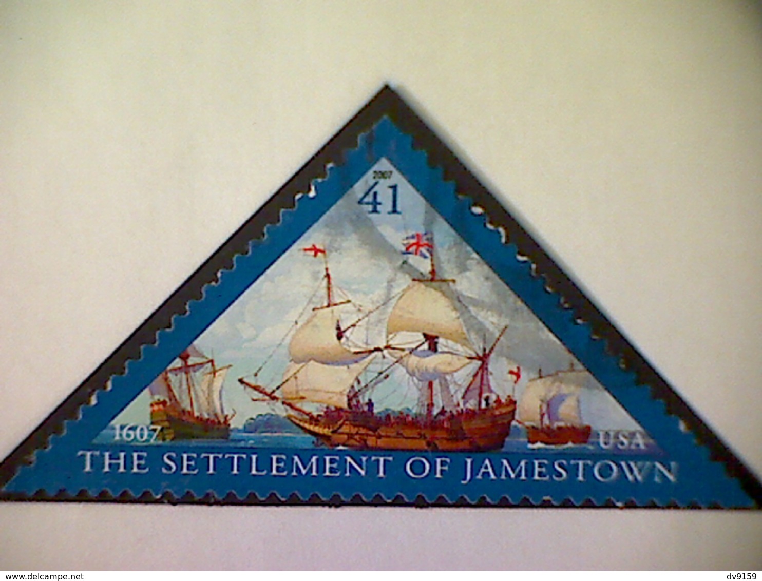 United States, Scott #4136, Used(o), 2007, Jamestown Settlement, 41¢ Triangle, Multicolored - Used Stamps