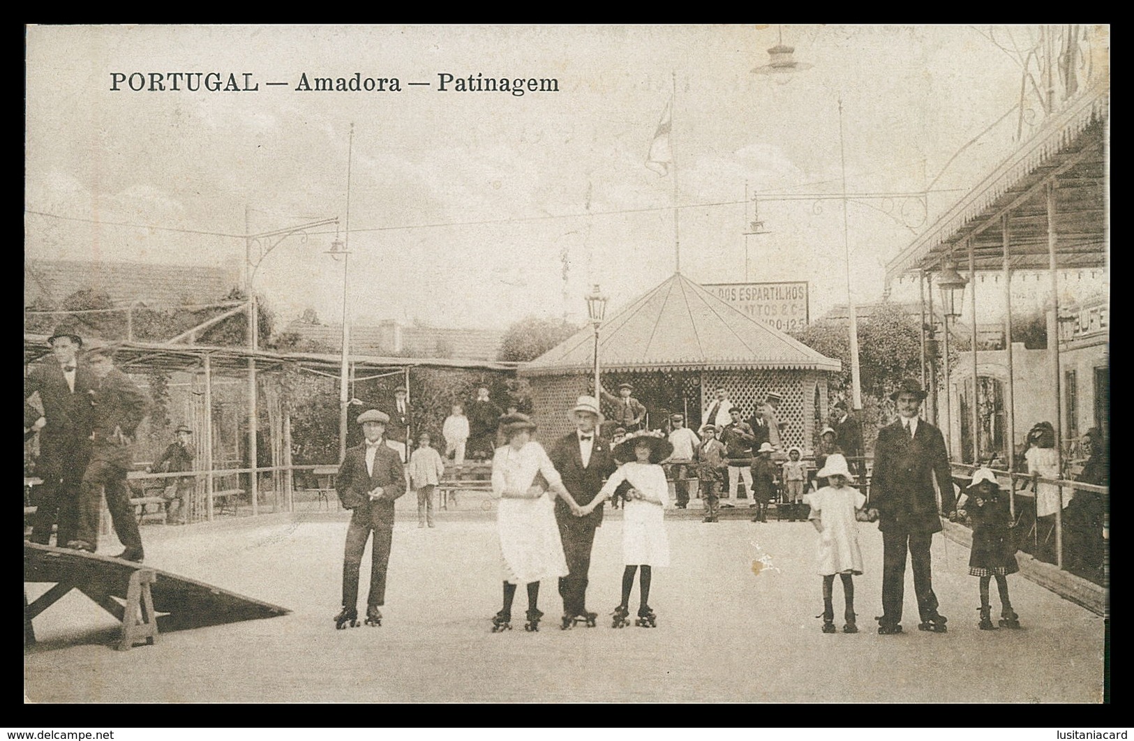 AMADORA -Patinagem.(RARO) ( Ed. Alberto Malva) Carte Postale - Lisboa