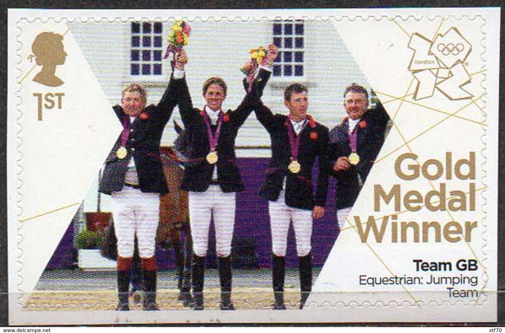 GREAT BRITAIN 2012 Olympic Games Gold Medal Winners: Equestrian Jumping Team - Neufs