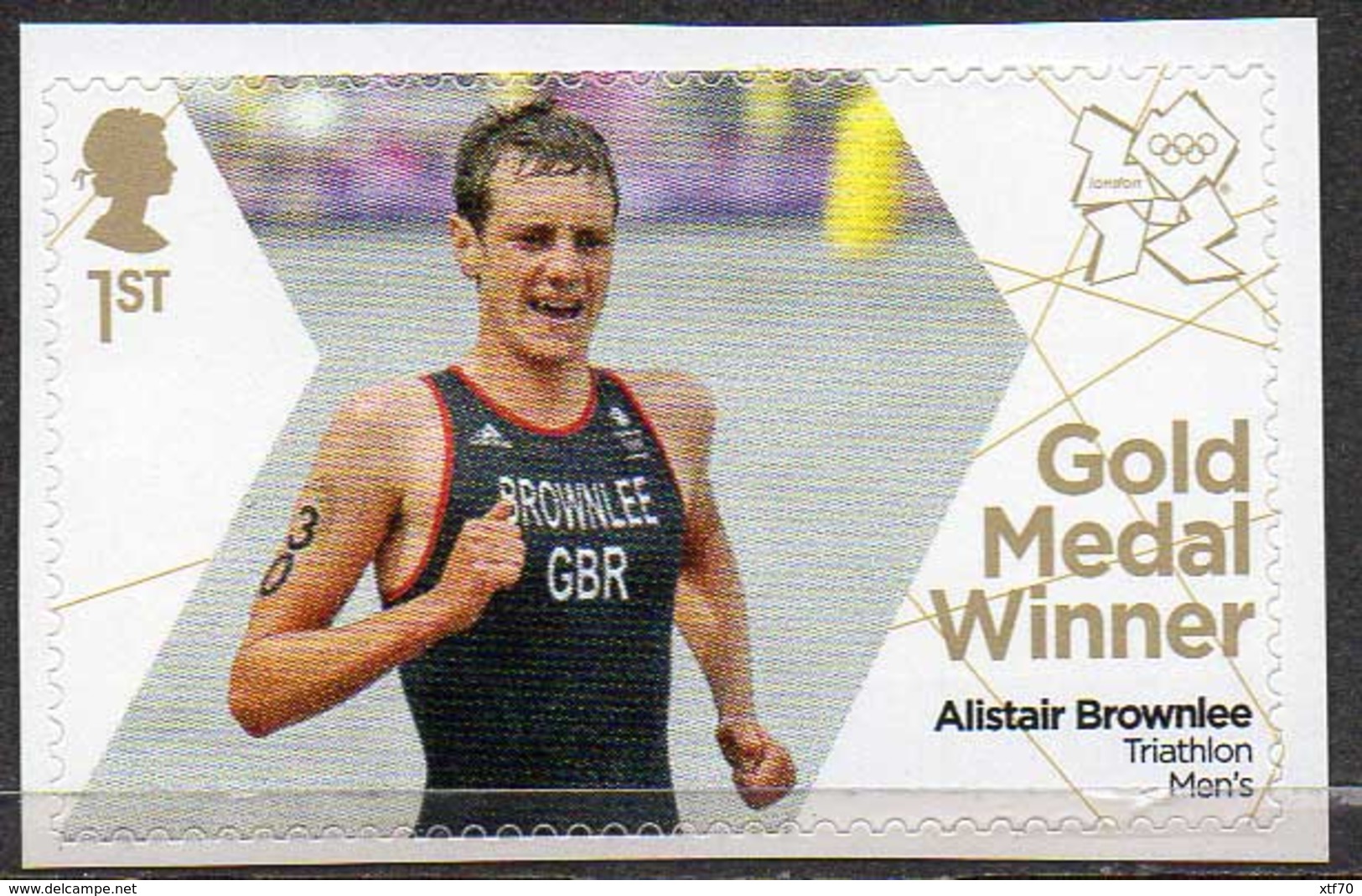 GREAT BRITAIN 2012 Olympic Games Gold Medal Winners: Alistair Brownlee - Unused Stamps