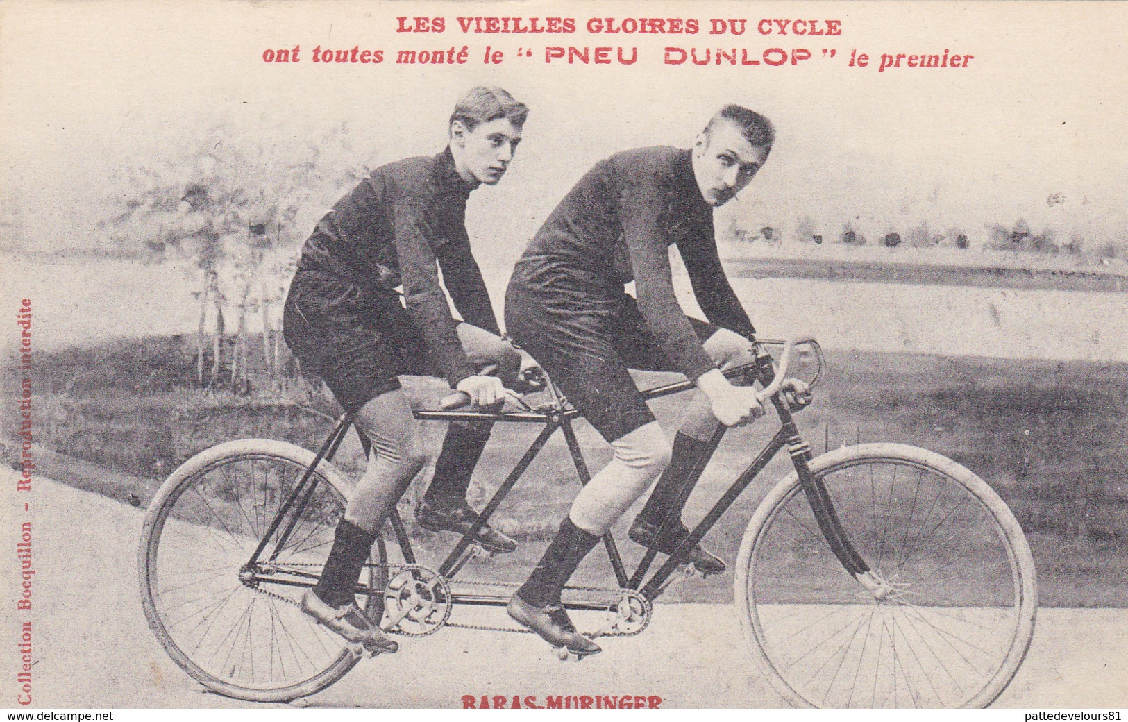 CPA Sport Vélo Coureur Cycliste Les Vieilles Gloires Du Cyclisme BARAS / MURIGER Tandem Cycling Radsport (2 Scans) - Cyclisme