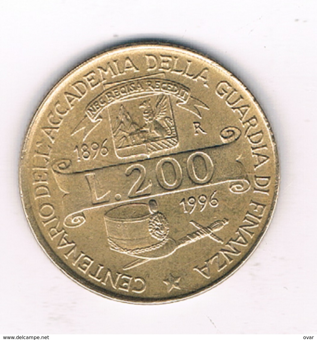 200 LIRE 1996  ITALIE /1424/ - 200 Lire