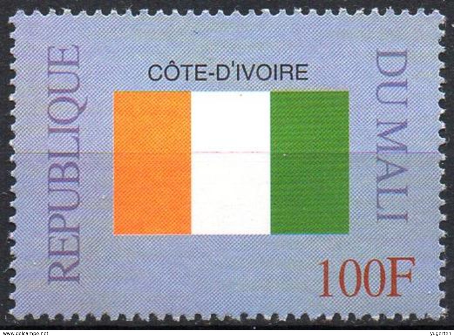 MALI 1999 - 1v - MNH** - Flag Of Ivory Coast - Côte D'Ivoire Flags Drapeaux Fahnen Bandiere Banderas флаги - Francobolli