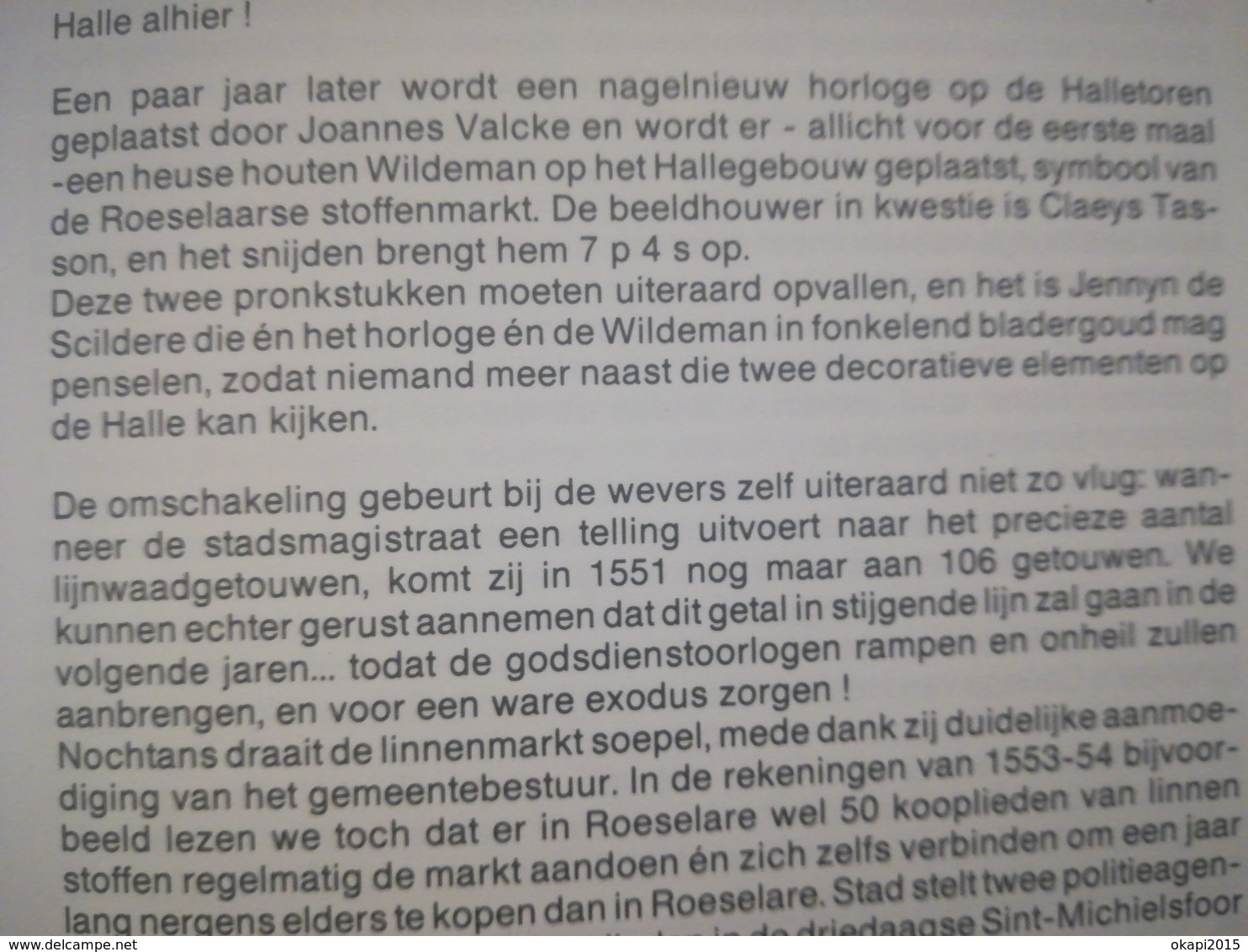 VAN STEDEHUUS TOT STADHUIS 600 JAAR GESCHIEDENIS BOEK RÉGIONALISME BELGIQUE FLANDRE OCCIDENTALE ROULERS