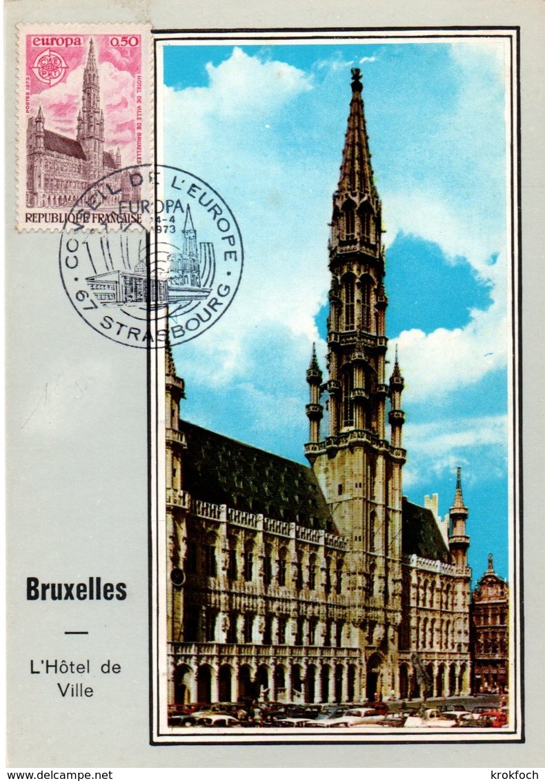 Europa Strasbourg 1973 - Hotel De Ville De Bruxelles - 1970-1979