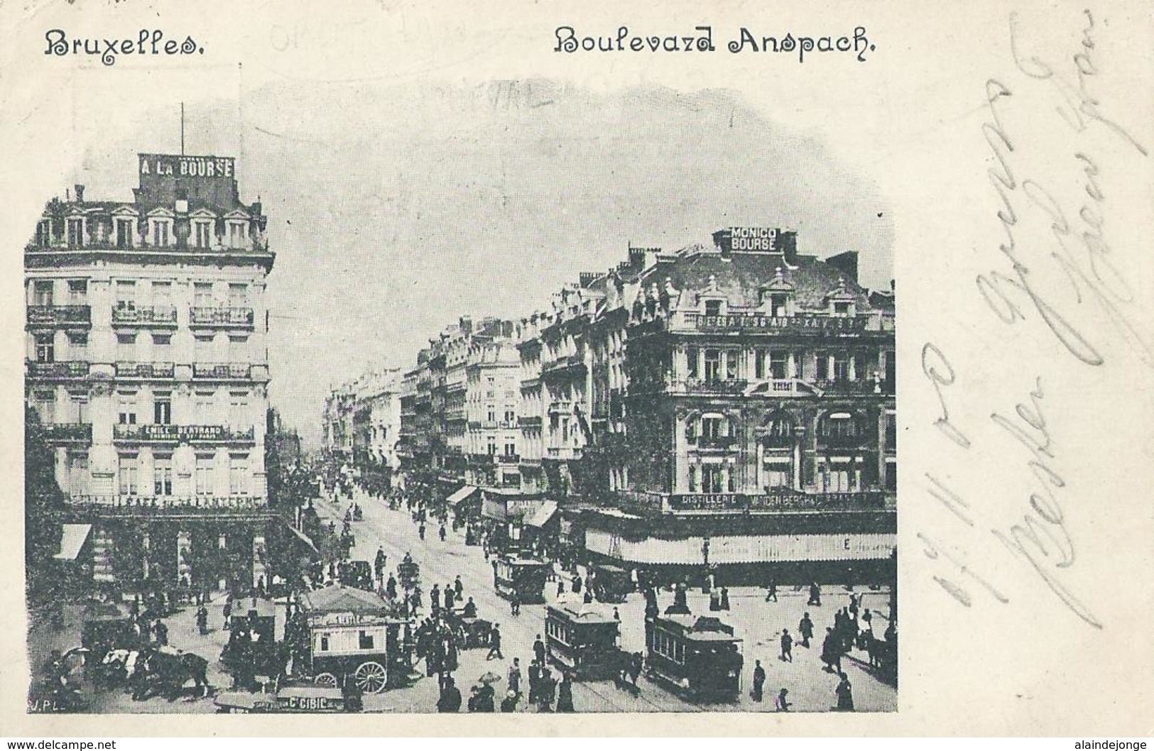 Brussel - Bruxelles - Boulevard Anspach - 1900 - Lanen, Boulevards