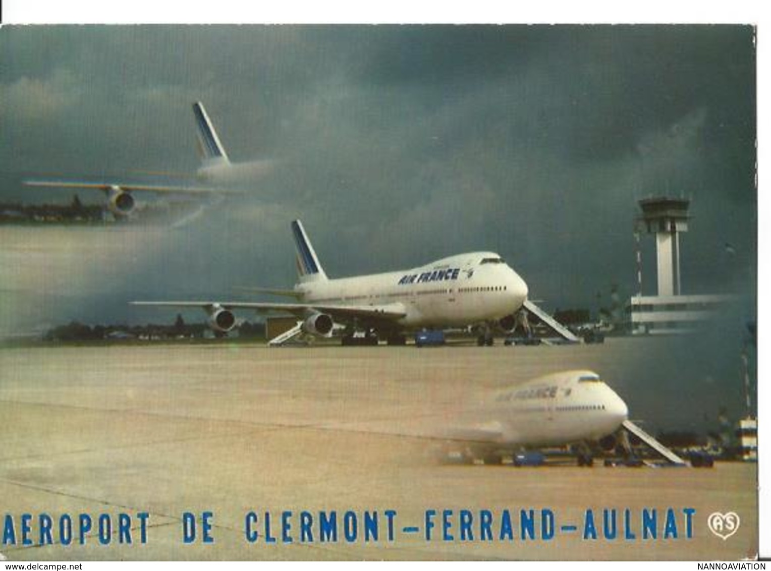 CP AEROPORT AIRPORT CLERMONT FERRAND AULNAT BOEING 747 AIR FRANCE - Aerodromi