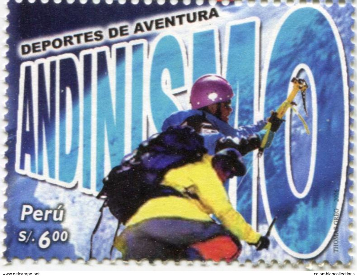 Lote P2006-11, Peru, 2006, Sello, Stamp, Deportes De Aventura, Andinismo, Andes Mountain, Extreme Sport - Perú