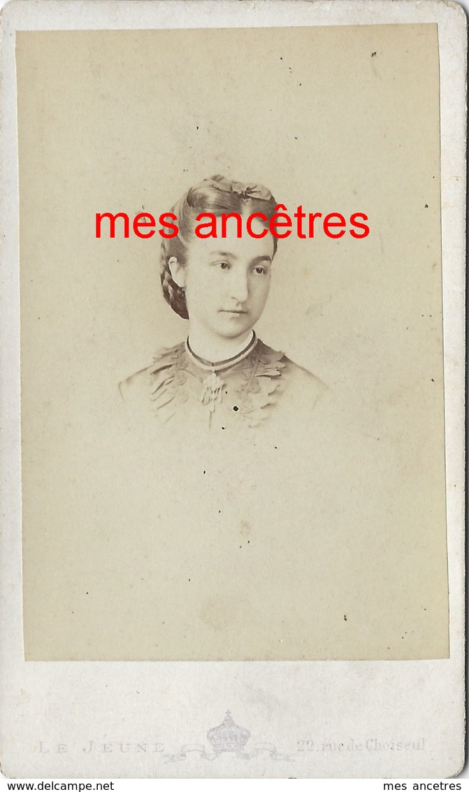 CDV Identifiée-Jenny, Femme De Paul De Plaas De Meilhads Par Le Jeune à Paris - Anciennes (Av. 1900)