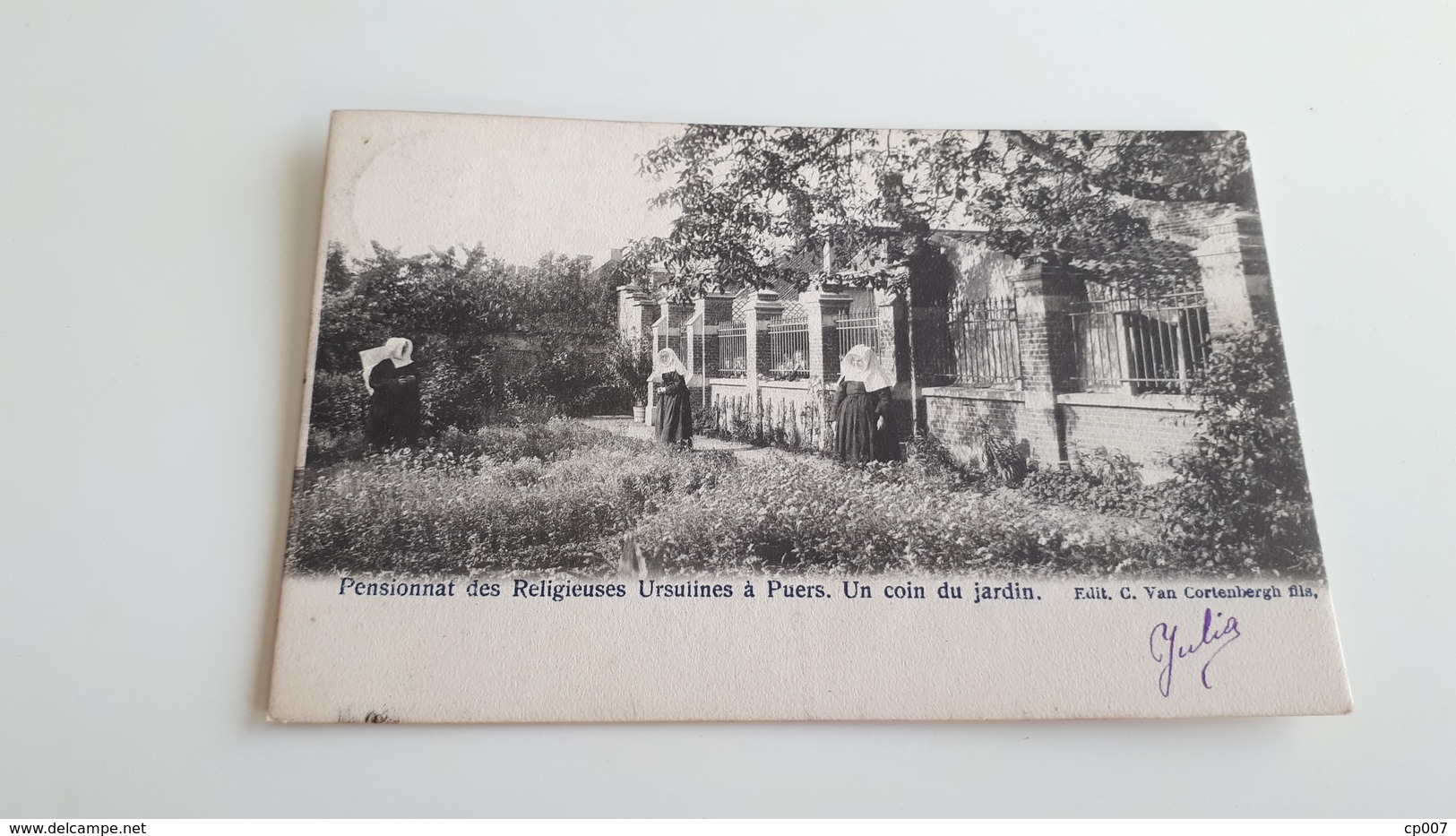 *'Pensionnat Des Religieuses Ursulines à PUERS -Un Coin Du Jardin  (religieuses) Oblitérée En 1908 - Puurs