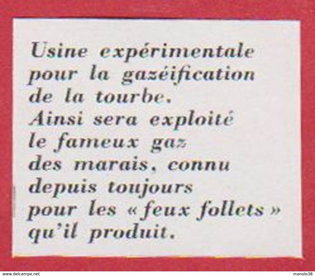 Usine Experimentale Pour La Gazéification De La Tourbe. Finlande. Encyclopédie De 1970. - Autres & Non Classés