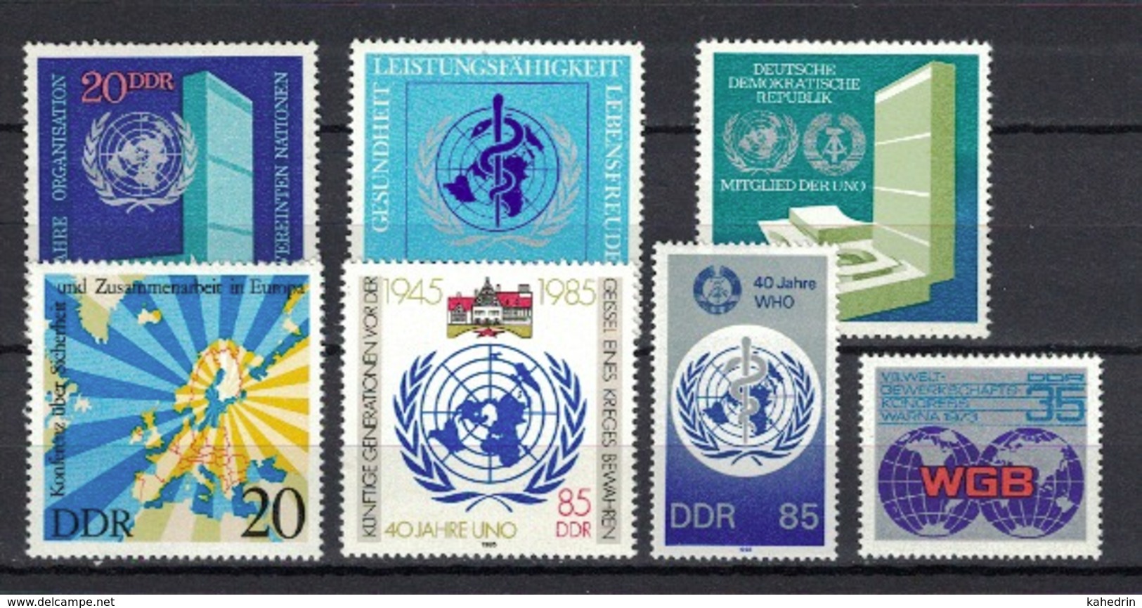 DDR Between 1970 - 1988, International Organization Worl-map **, MNH - Sonstige & Ohne Zuordnung