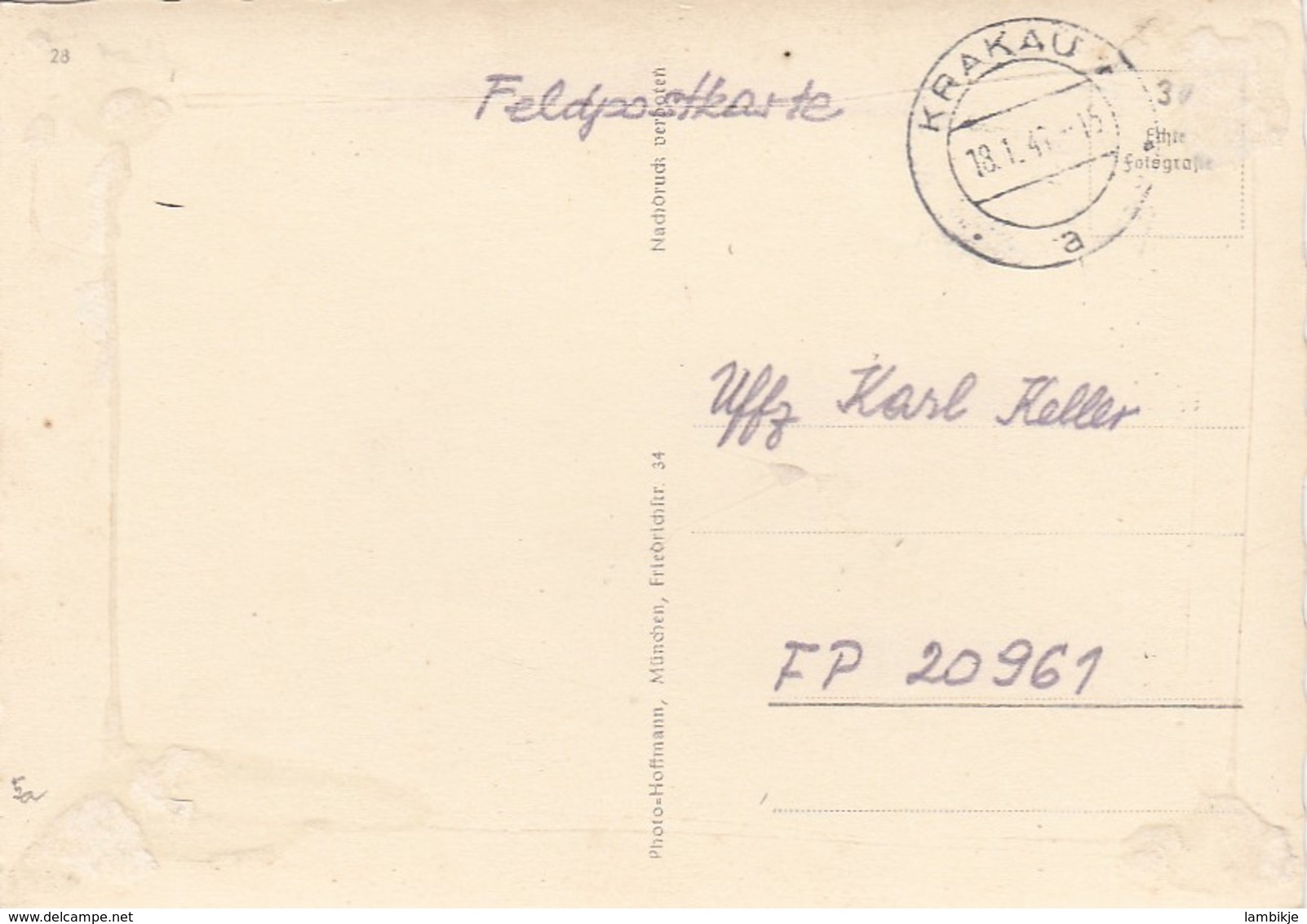 Deutsches Reich Postkarte 1941 Bild Adolf Hitler - Briefe U. Dokumente