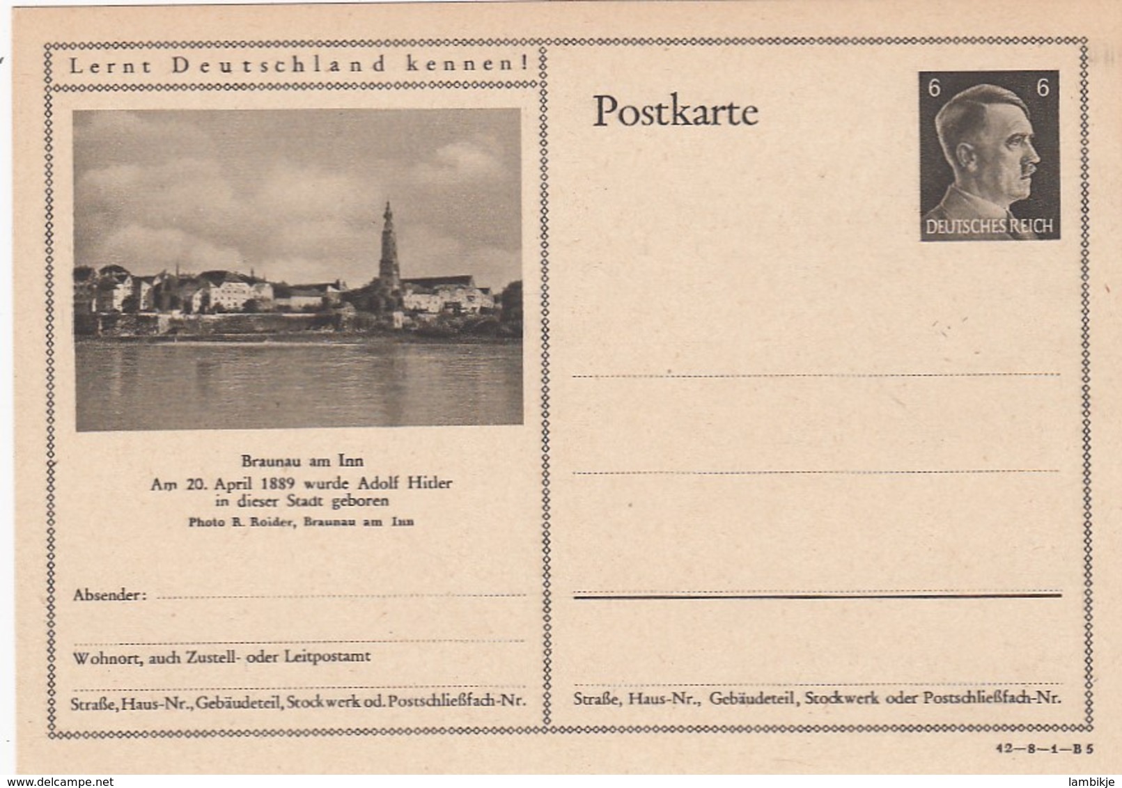 Deutsches Reich Postkarte 1941 P304 - Briefe U. Dokumente