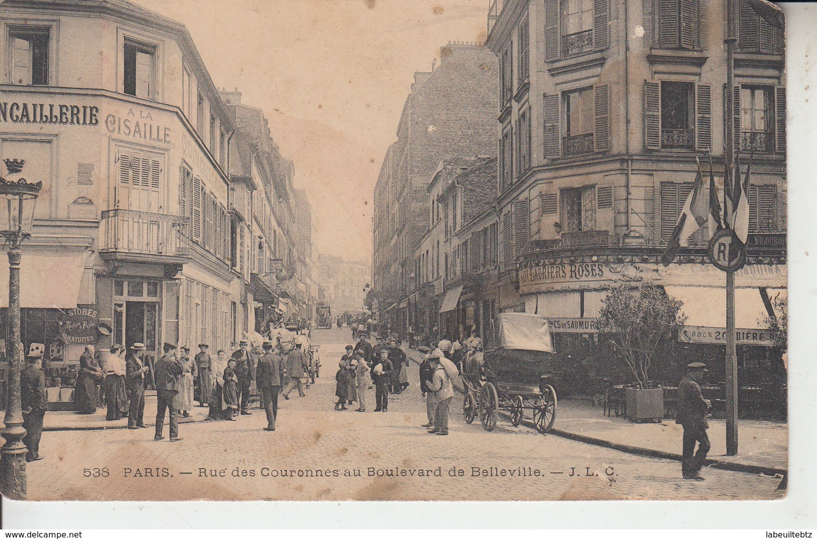 PARIS - Rue Des Couronnes Au Boulevard De Belleville   PRIX FIXE - Arrondissement: 20