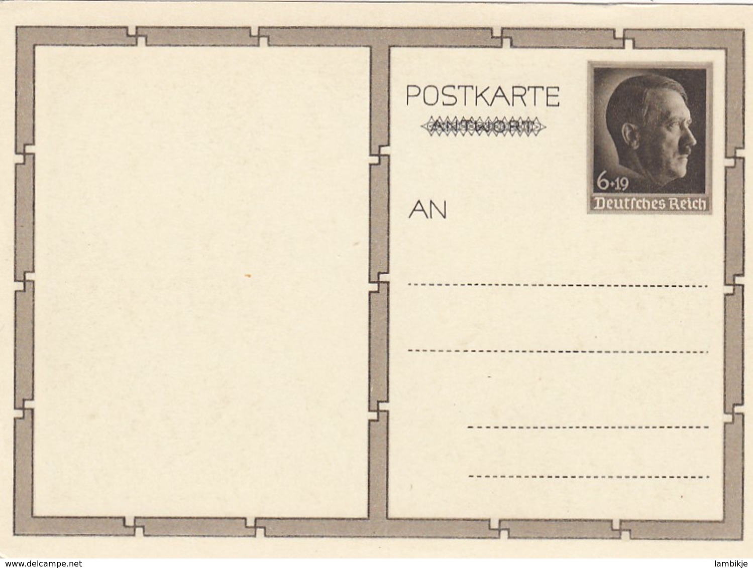 Deutsches Reich Postkarte 1939 P278/02 - Briefe U. Dokumente