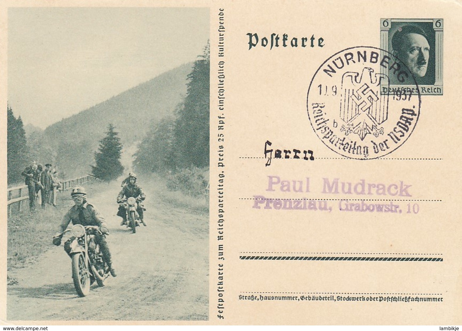 Deutsches Reich Postkarte 1937 P264/05 - Briefe U. Dokumente