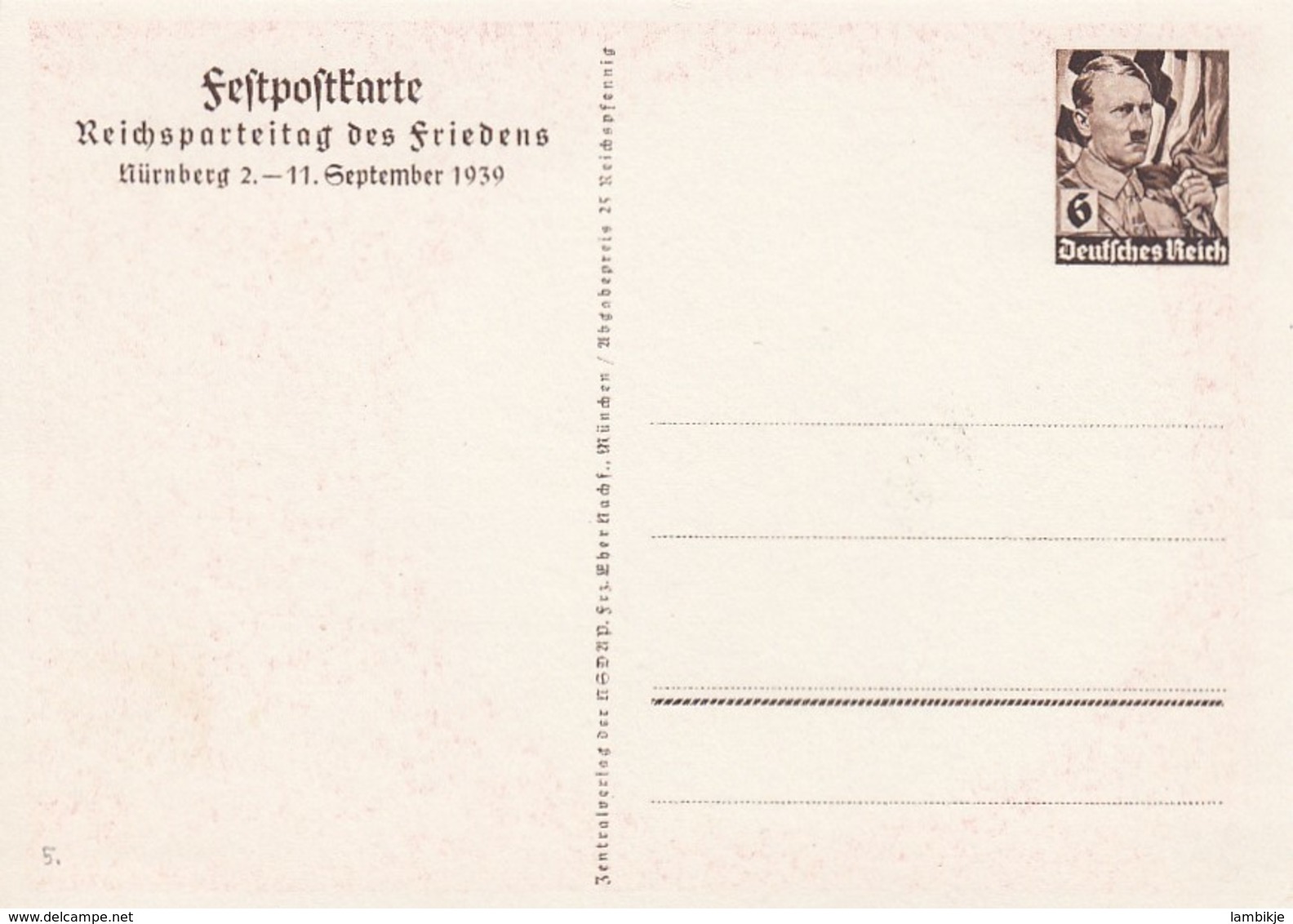 Deutsches Reich Postkarte 1939 P282 - Briefe U. Dokumente