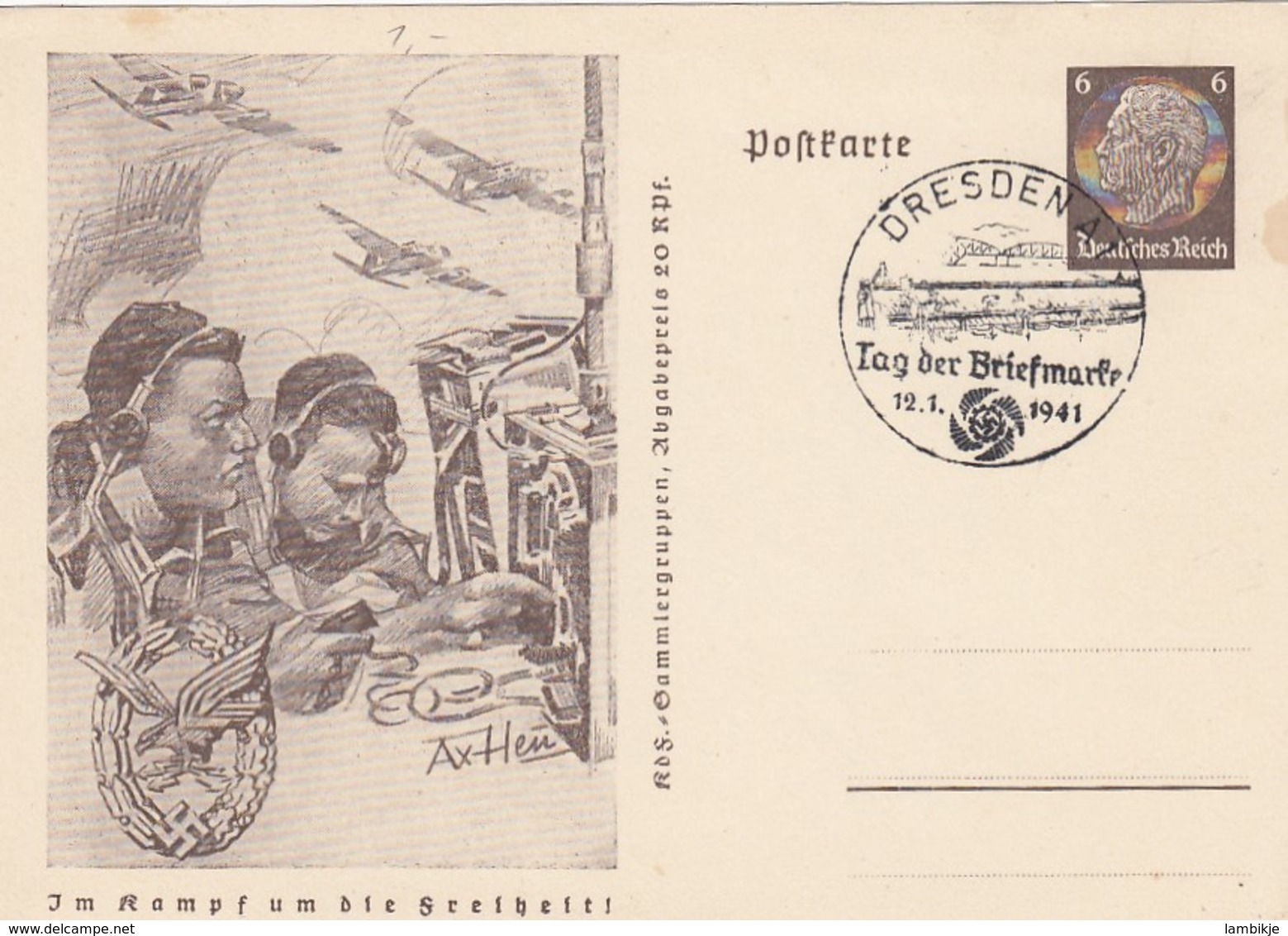 Deutsches Reich Postkarte 1941 P242/07 - Briefe U. Dokumente