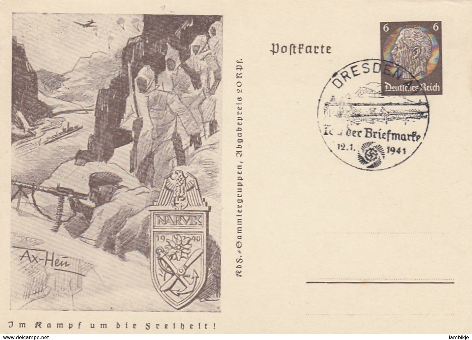 Deutsches Reich Postkarte 1941 P242/03 - Briefe U. Dokumente
