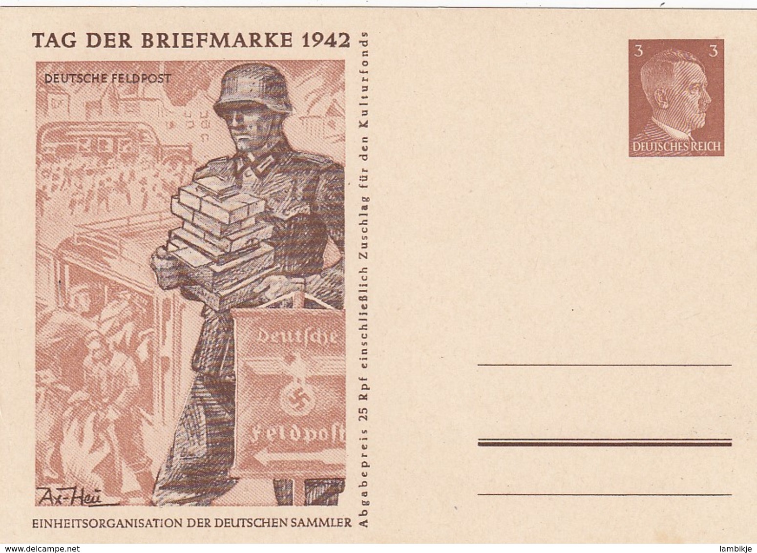 Deutsches Reich Postkarte 1942 P308/02 - Briefe U. Dokumente