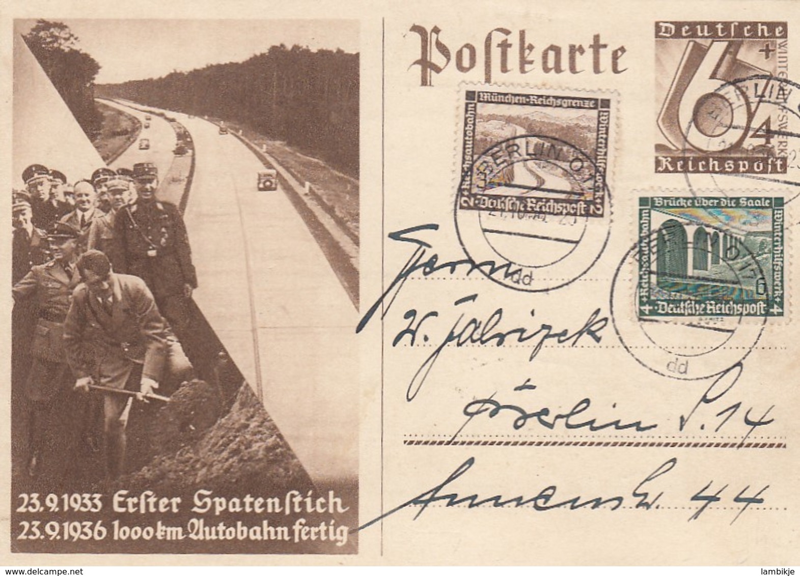 Deutsches Reich Postkarte 1936 P263 - Briefe U. Dokumente