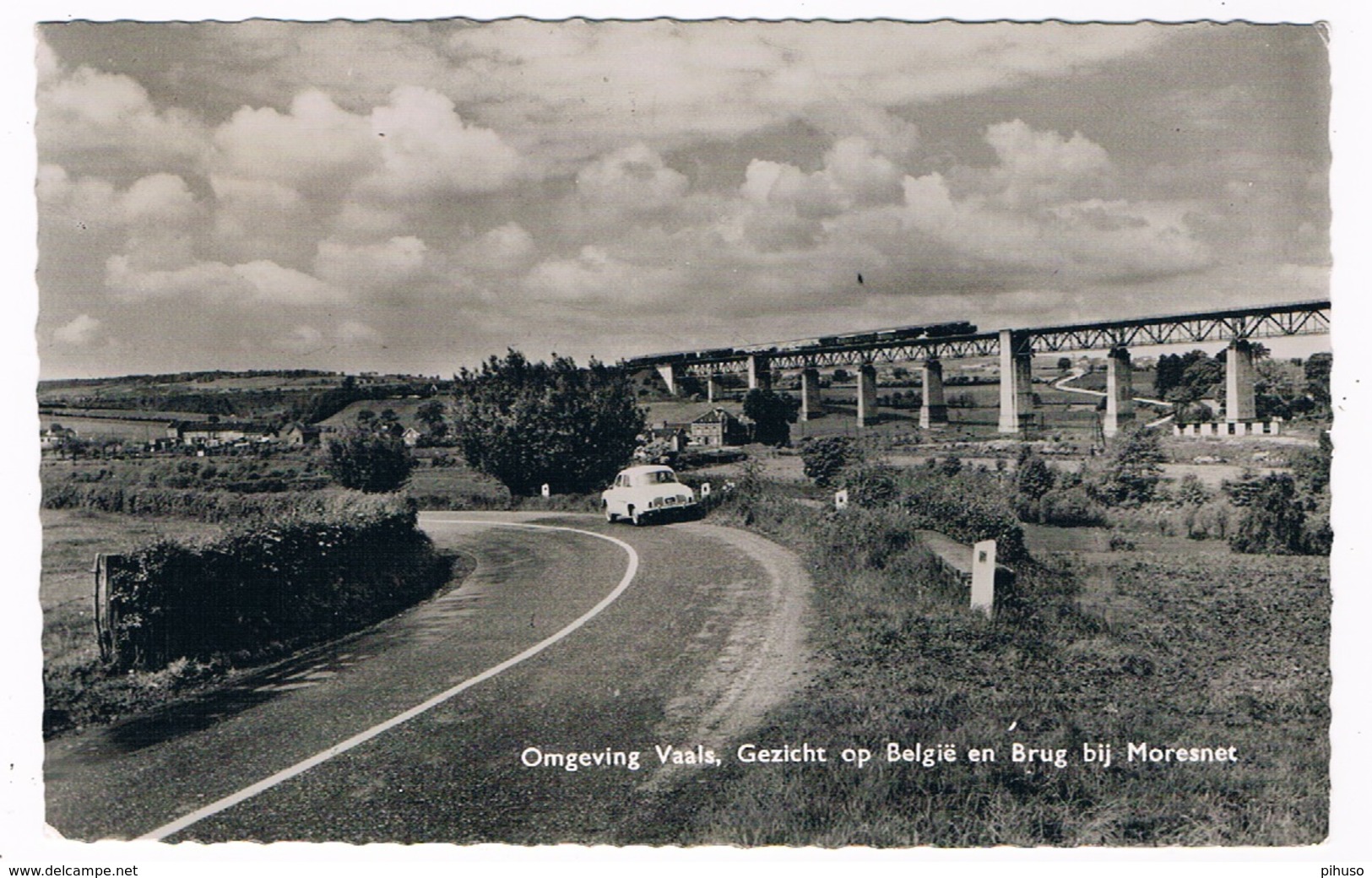 B-7065   MORESNET : Omgeving Vaals, Gezicht Op Belgie En Brug Bij Moresnet - Blieberg