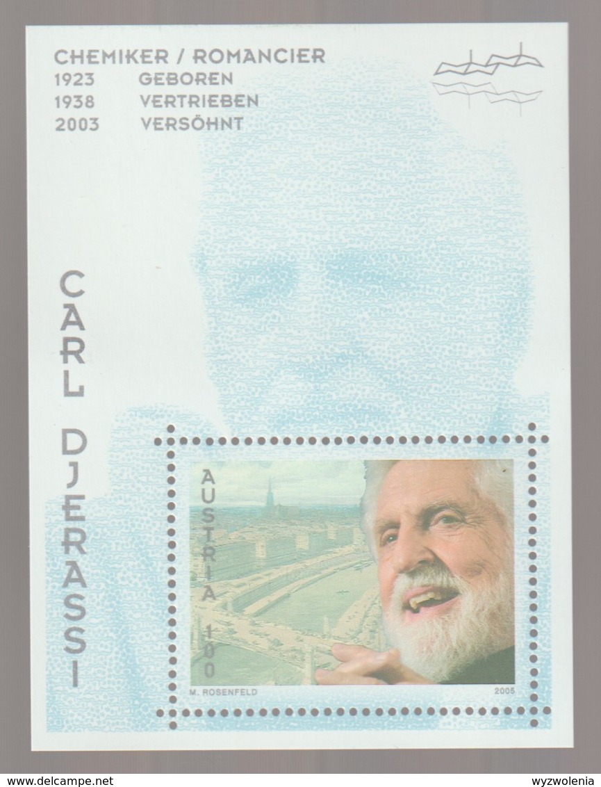 H 133) Österreich 2005 Mi# 2520 Bl.27 **: Carl Djerassi, Chemie, Wien - Chemistry