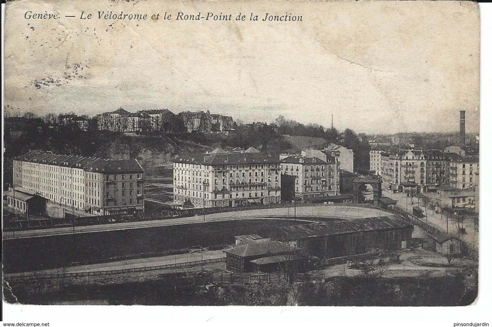 Suisse - Geneve - Le Vélodrome - Et Le Rond Point De La Jonction (voyagé 1910) - Genève