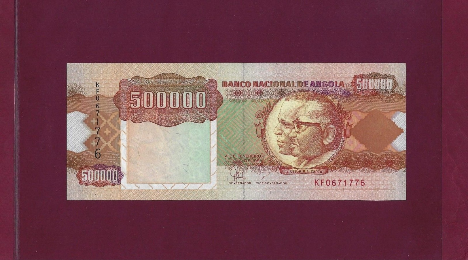 Portugal ANGOLA 500000 KWANZAS 1991 P-134 UNC - Angola