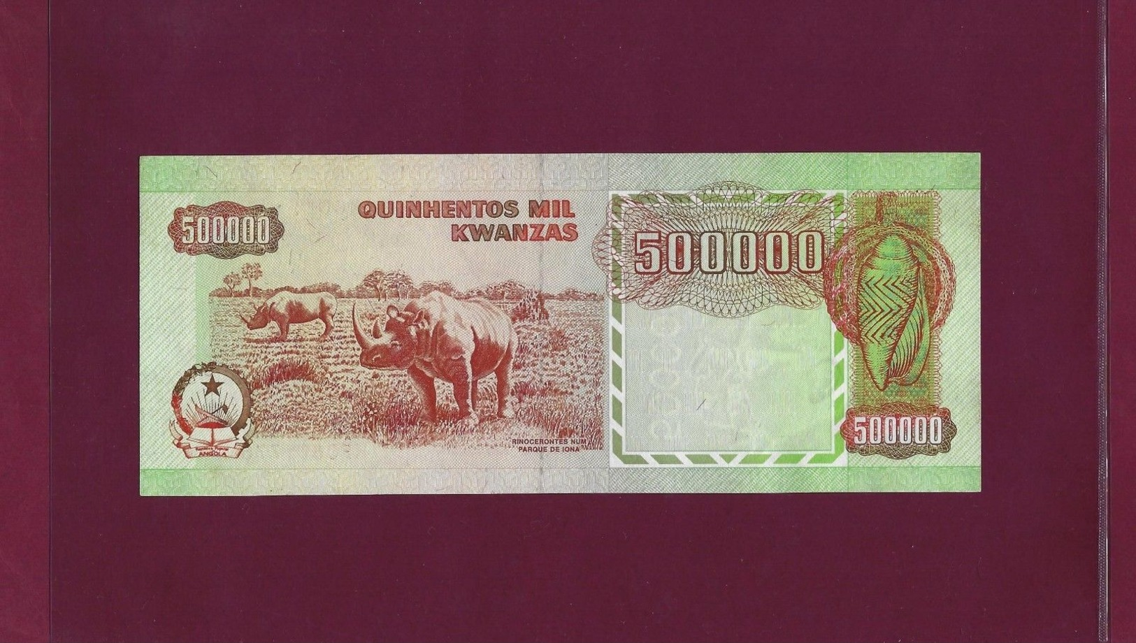 Portugal ANGOLA 500000 KWANZAS 1991 P-134 UNC - Angola