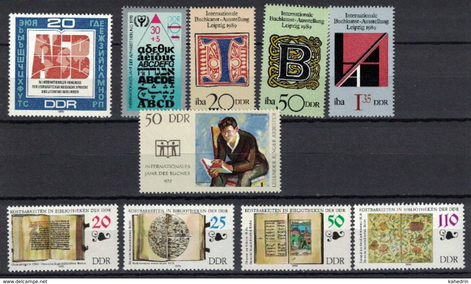 DDR Between 1972 - 1990, Alphabet Bücher Books Buchstaben **, MNH - Sonstige & Ohne Zuordnung