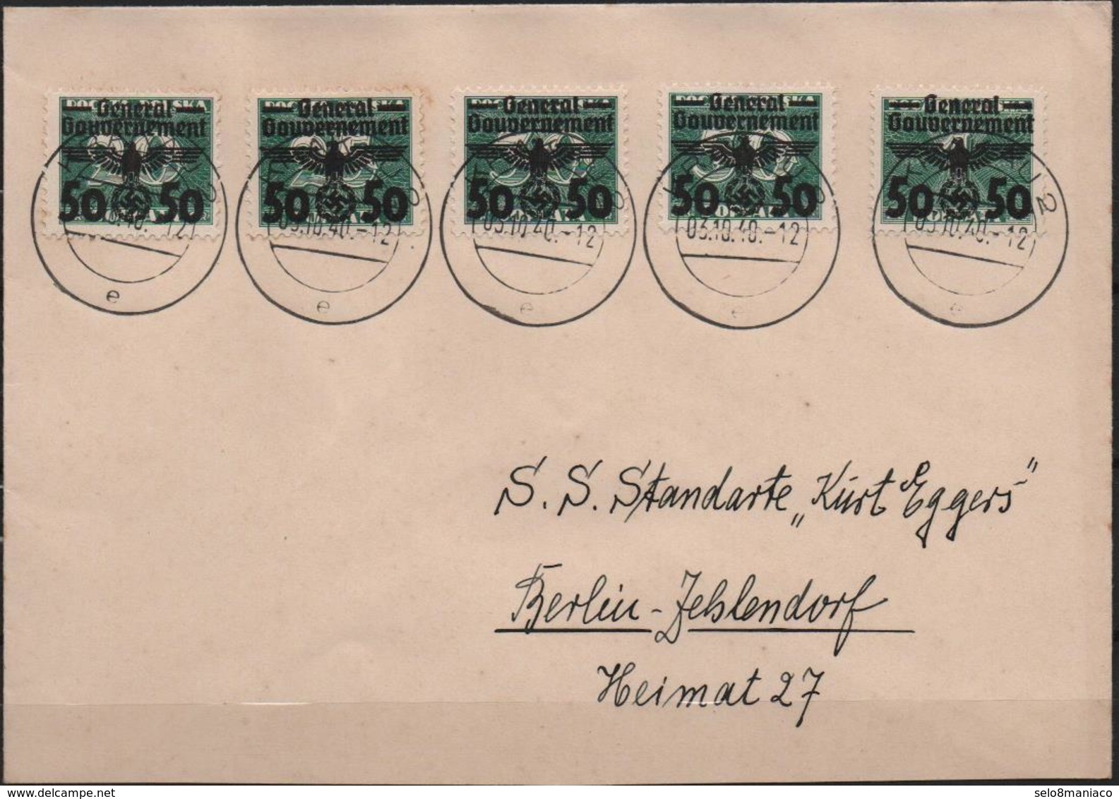 C3181-Poland/General Gouvermement-Cover From Krakau To Berlin, Germany-1940 - General Government