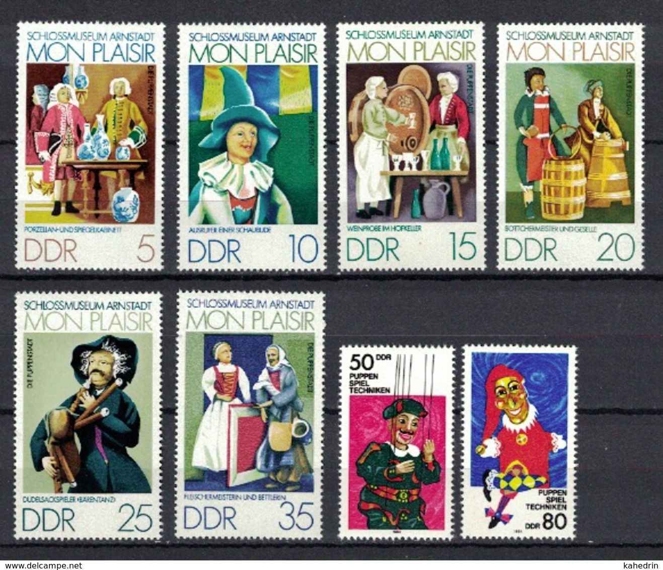 DDR 1974 + 1984, Mon Plaisir Dolls Puppen Marionette **, MNH - Puppen